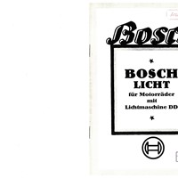 Prospekt Boch-Licht für Motorräder mit Lichtmaschine DD