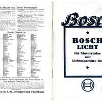 Prospekt Boch-Licht für Motorräder mit Lichtmaschine RD