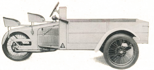 Ansicht des D-Lieferwagens mit Pritsche