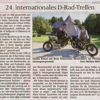 Zeitungsbericht D-Rad Treffen 2018