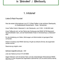 D-Rad Treffen 2022 Infobrief