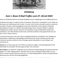 Boxer D-Rad Treffen 2023 Einladung