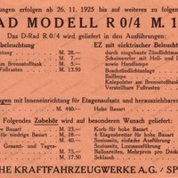 D-Rad R0/4 Preisliste