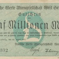 Notgeld Deutsche Werke AG Werk Siegburg (1923)