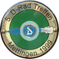 D-Rad Treffen 1999 Plakette