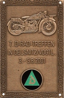 D-Rad Treffen 2001 Plakette